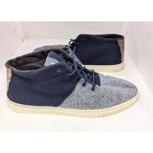 BAABUK Men's Sky Wooler Blue Two Tone Jean Sneakers High Top Lace Up  Size 44